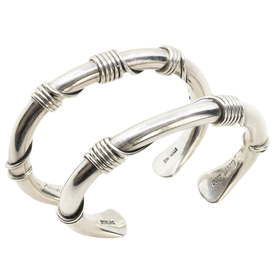 Navajo Silver Twist Wire Guard Bracelet by Albert Lee