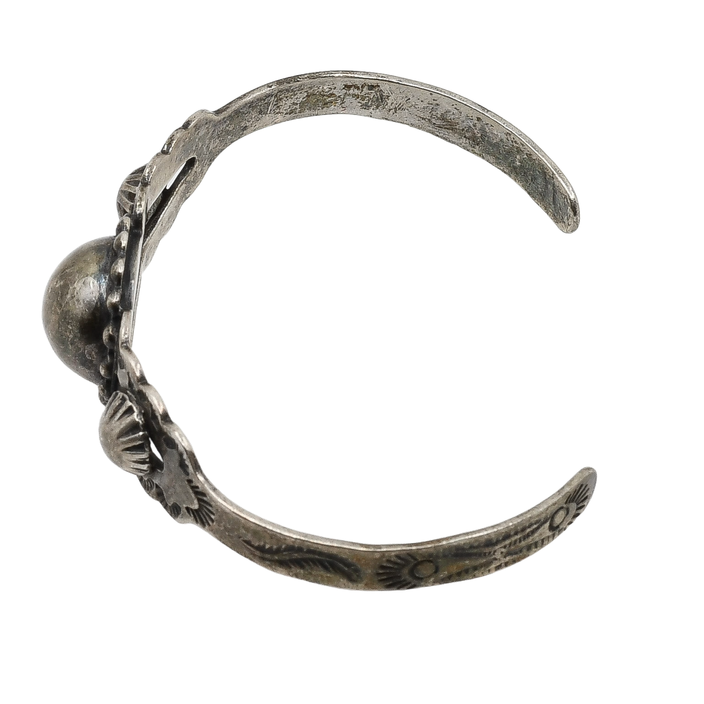 Vintage Fred Harvey Era Silver Button Bracelet