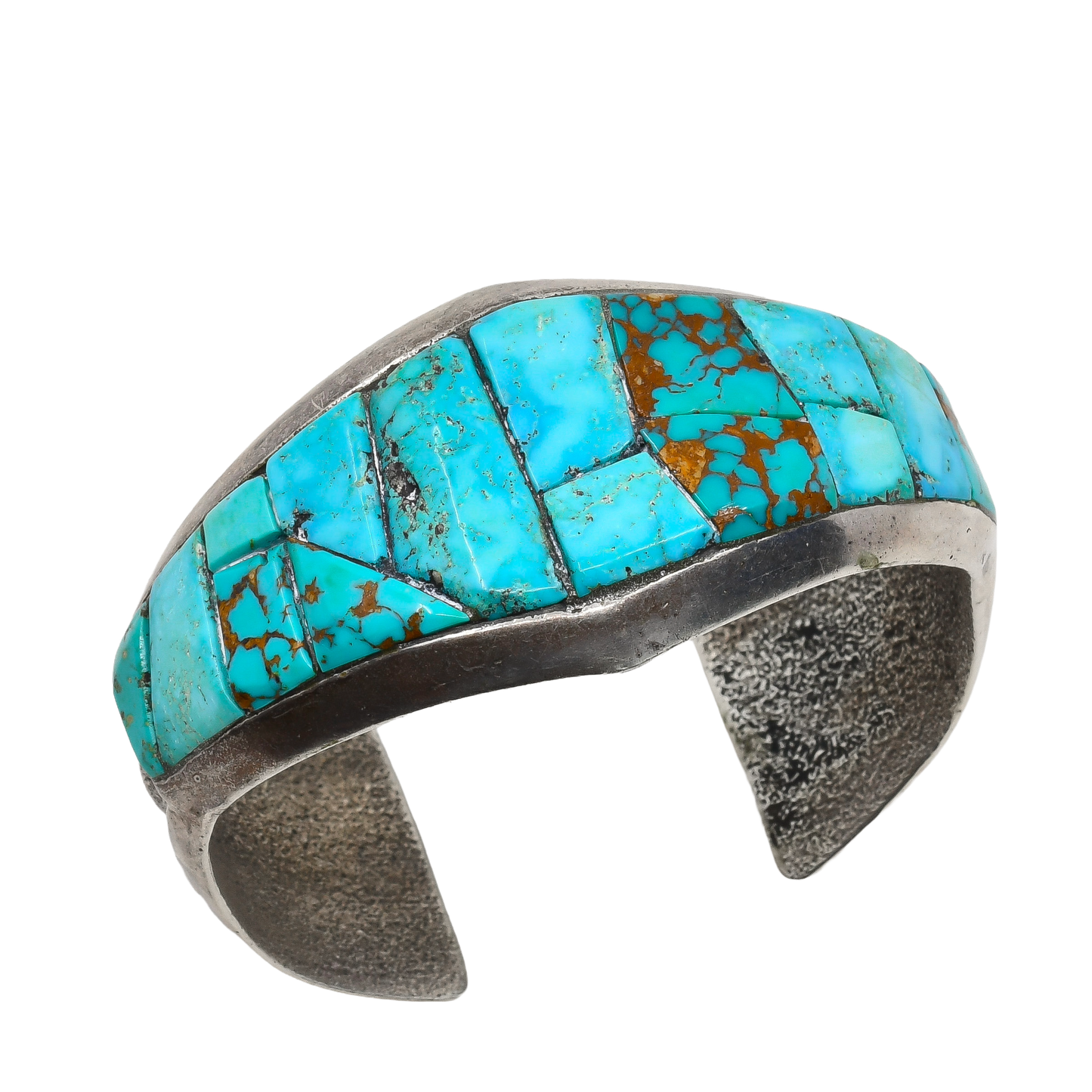 Vintage Harold Lovato Bracelet of Cobblestone Inlay Turquoise