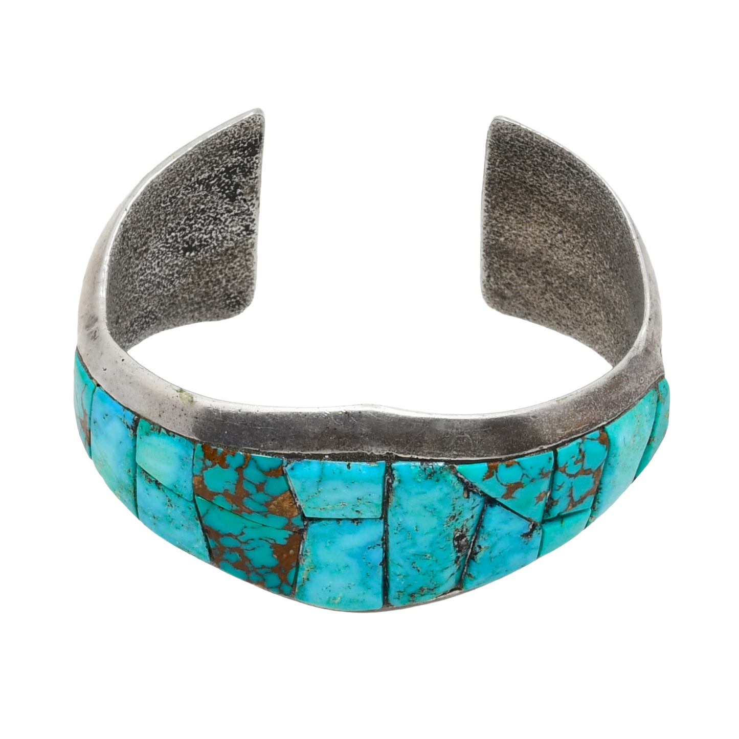 Vintage Harold Lovato Bracelet of Cobblestone Inlay Turquoise