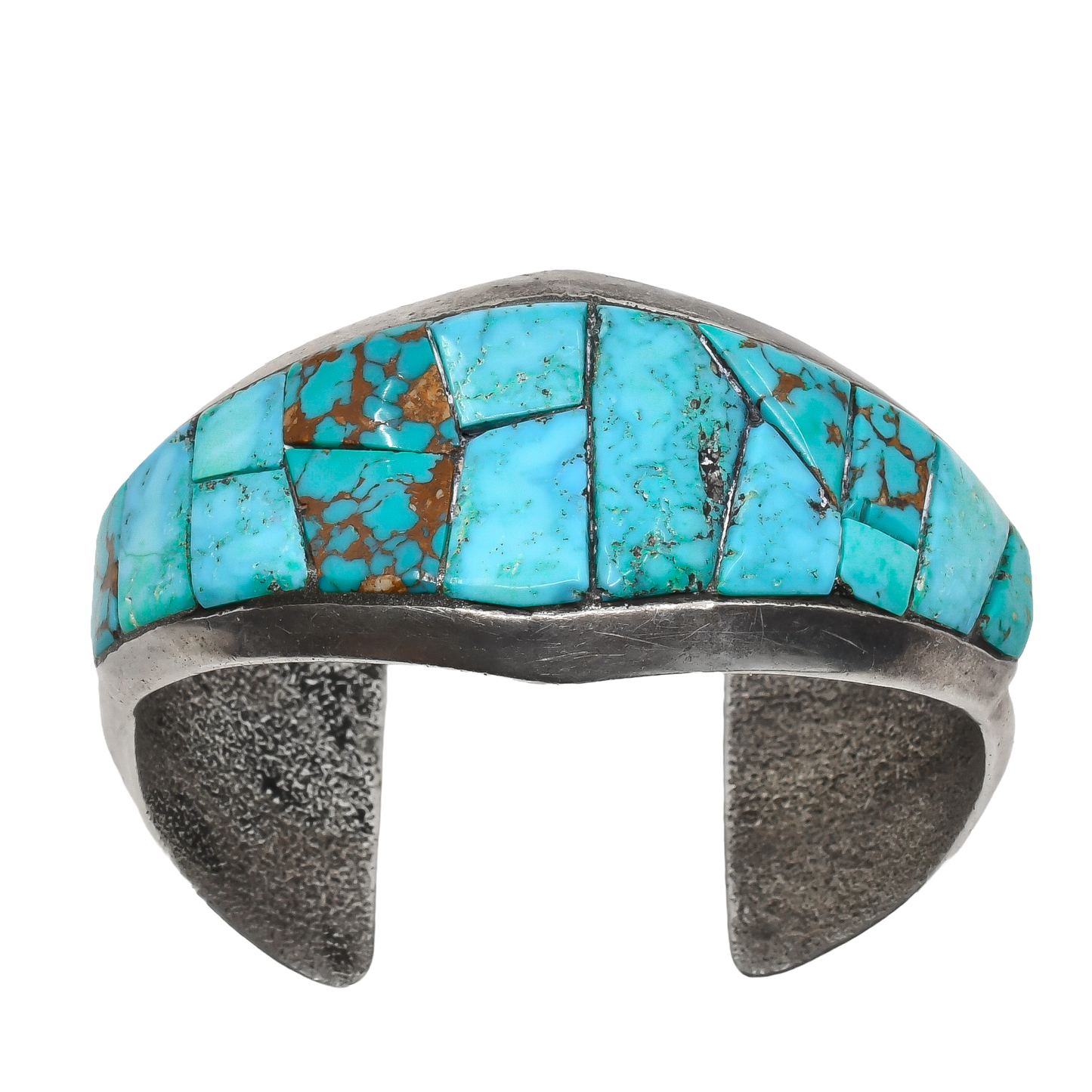 Vintage Harold Lovato Bracelet of Cobblestone Inlay Turquoise