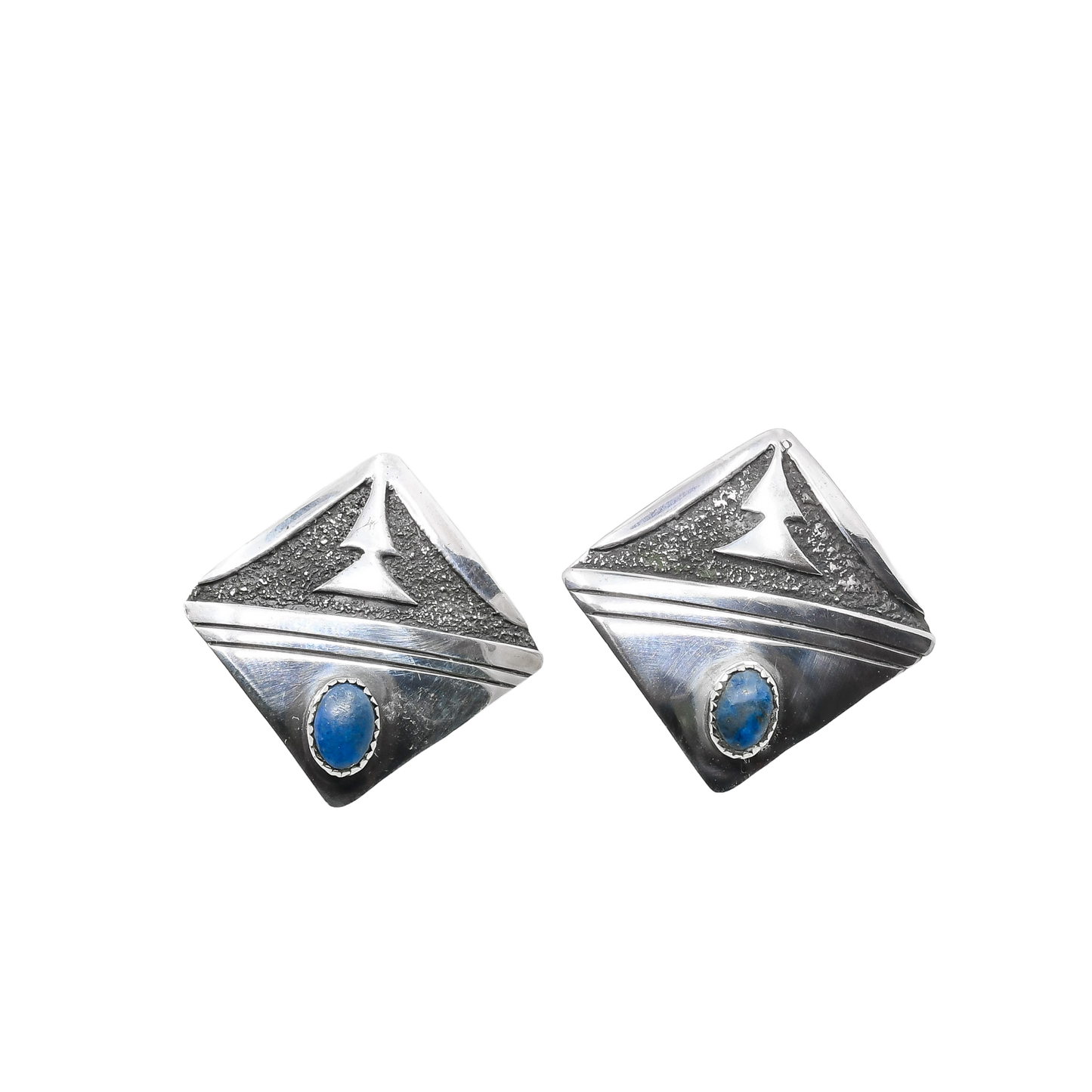 Vintage Navajo Juan Singer Modernist Earrings