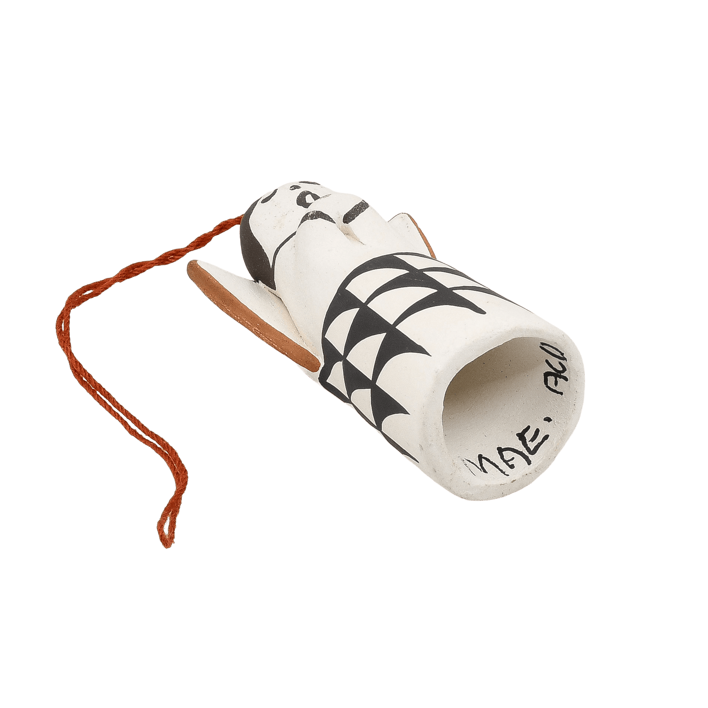 Acoma Pottery Angel Ornament by Mae Shields - Turquoise & Tufa