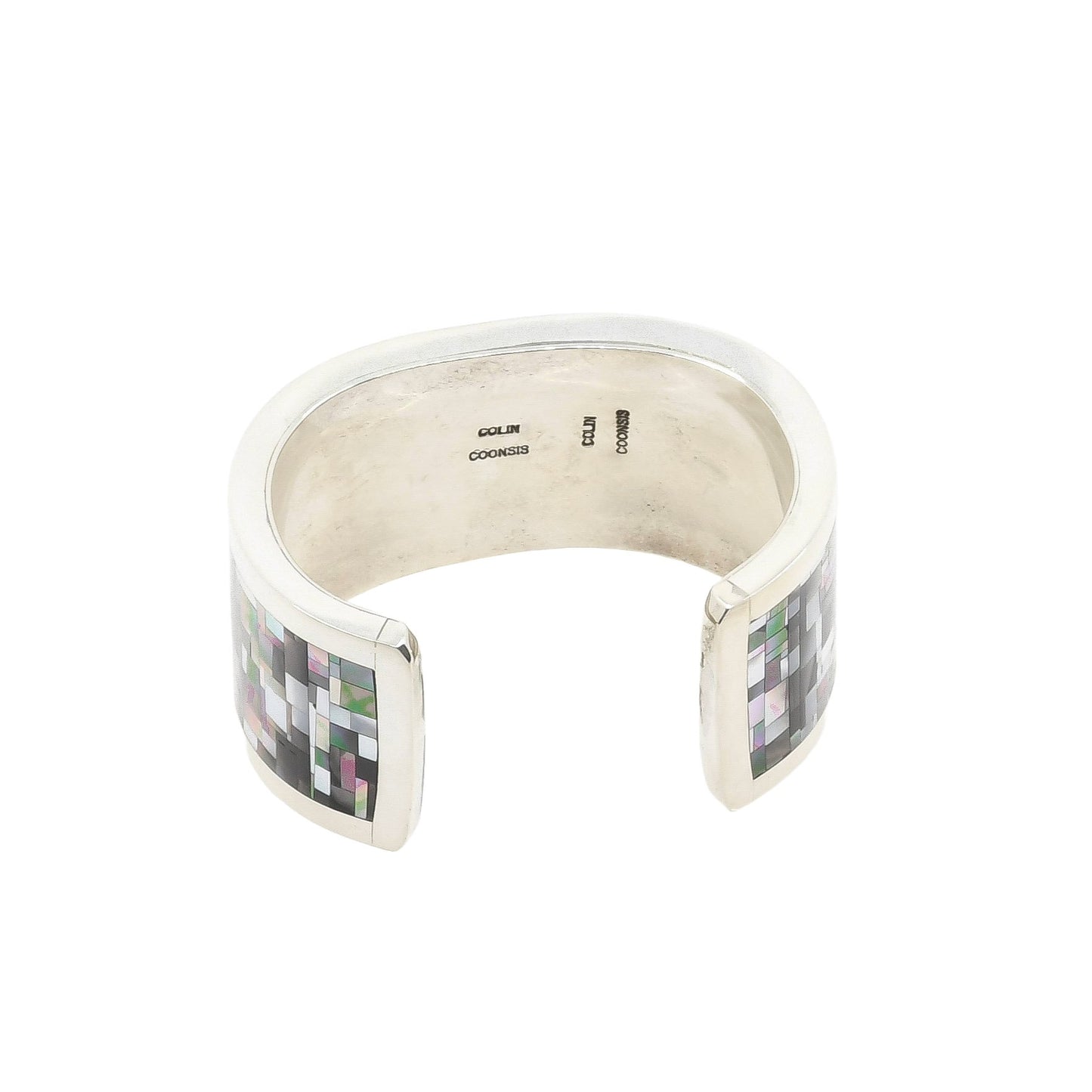 Colin Coonsis Bracelet With Micro Fine Shell Inlay - Turquoise & Tufa