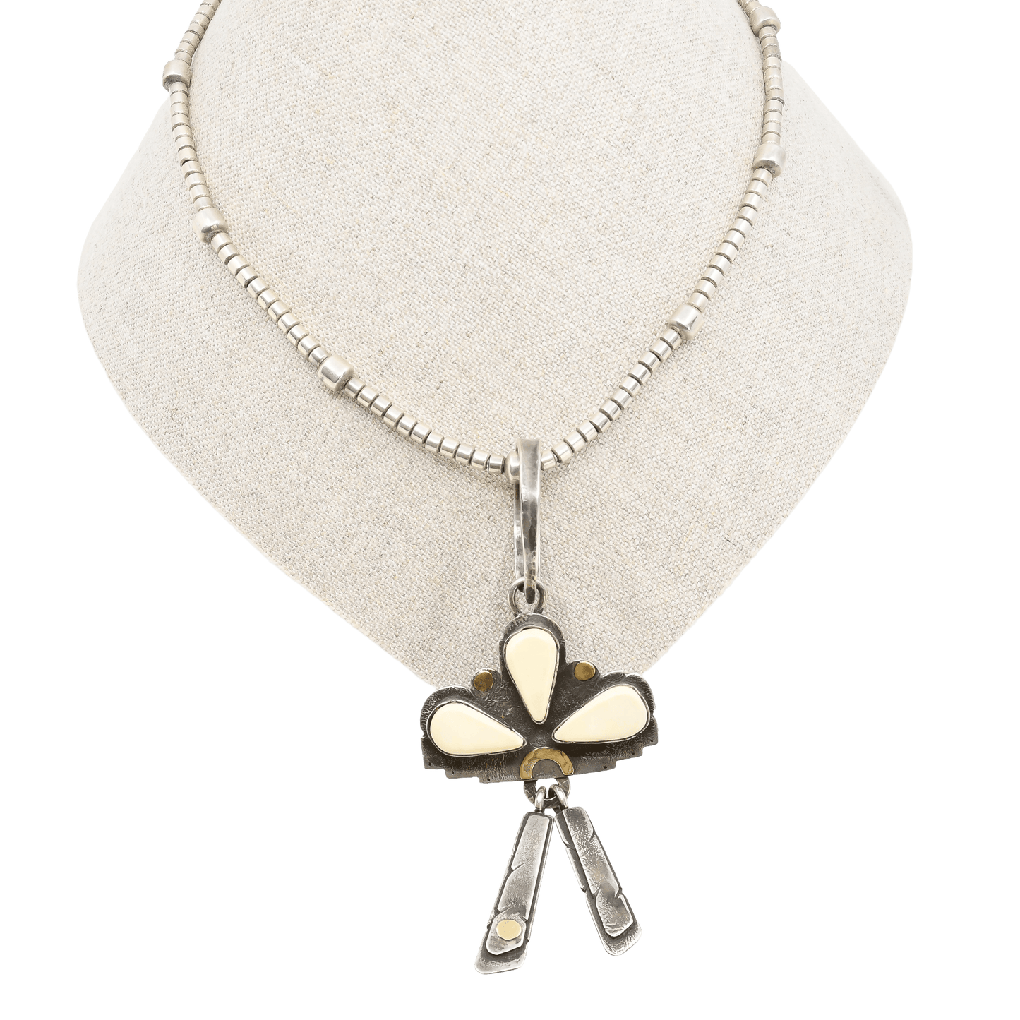 Contemporary Cloud Pendant By Jolene Eustace - Turquoise & Tufa