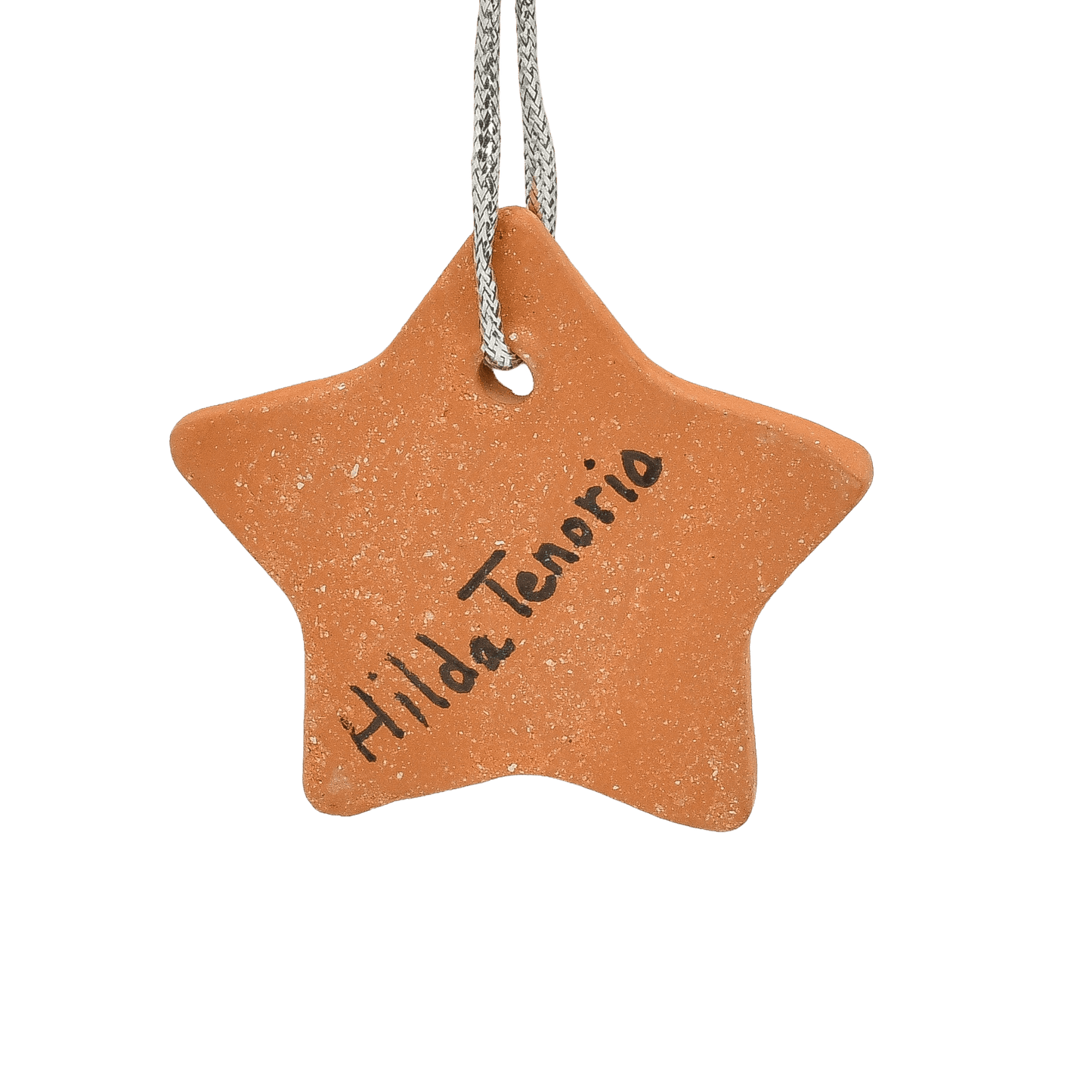 Handmade Pottery Star Ornament by Hilda Tenorio Coriz - Turquoise & Tufa