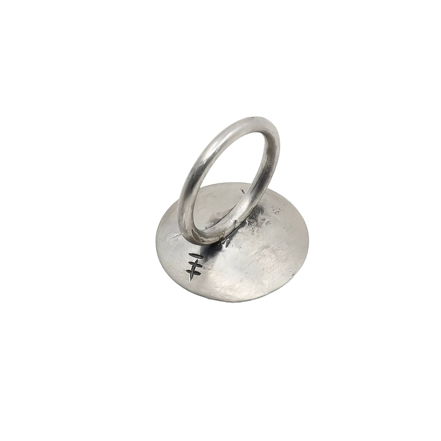 Liz Wallace Silver Message Ring - Turquoise & Tufa