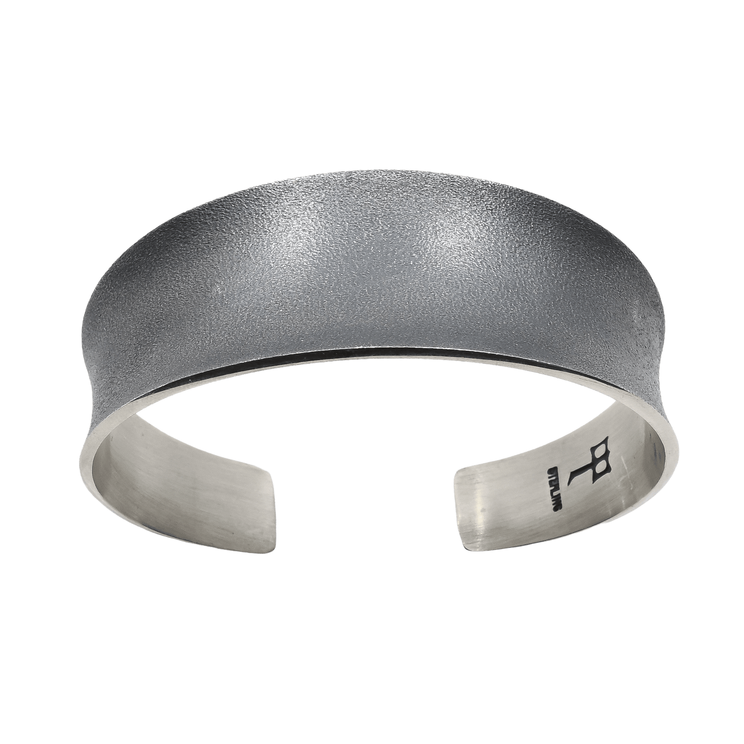 Modern Sterling Silver Cuff Bracelet by Chris Pruitt - Turquoise & Tufa