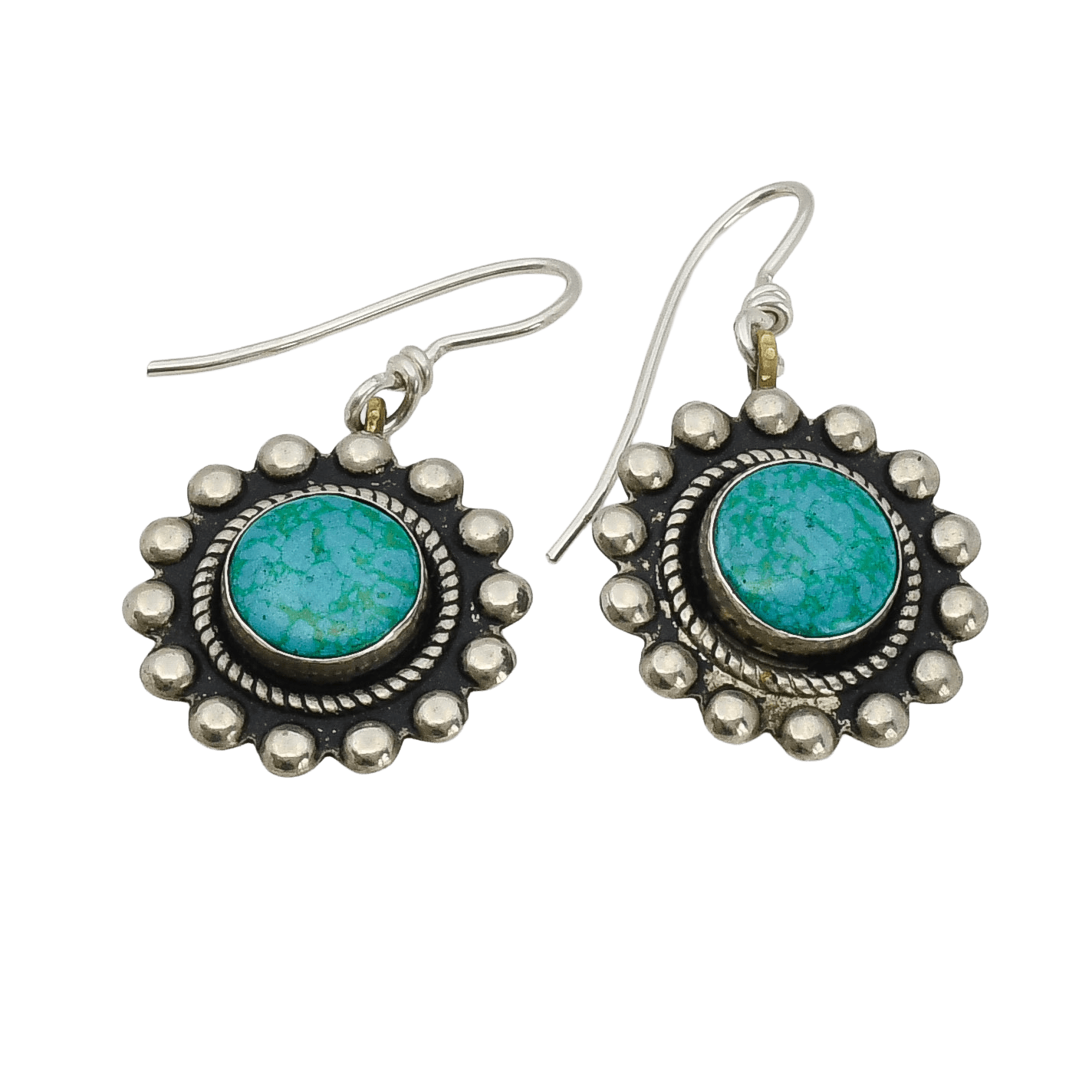 Old Fred Harvey Era Curio Shop Earrings – Turquoise & Tufa