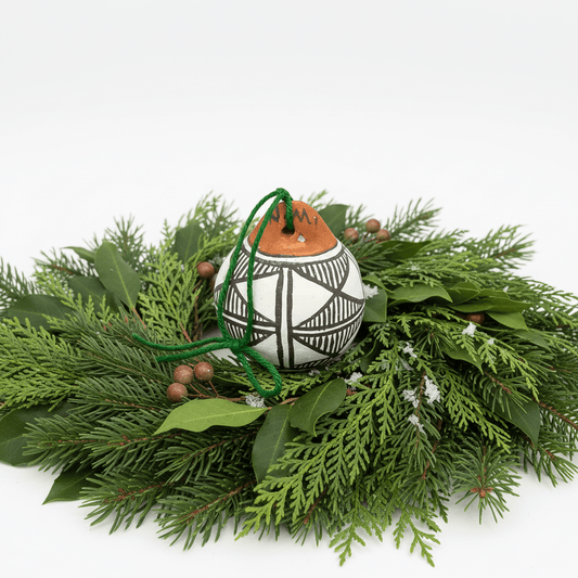 Vintage Acoma Ornament by Potter Ethel Shields - Turquoise & Tufa