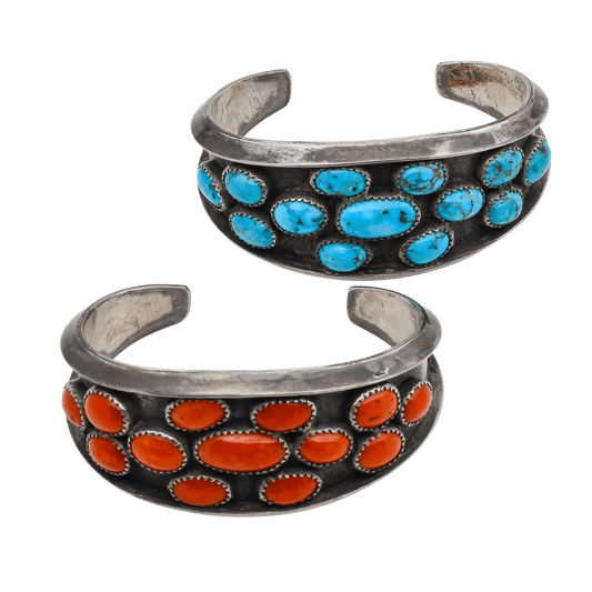 Vintage Alberto Contreras Bracelet of Turquoise - Turquoise & Tufa