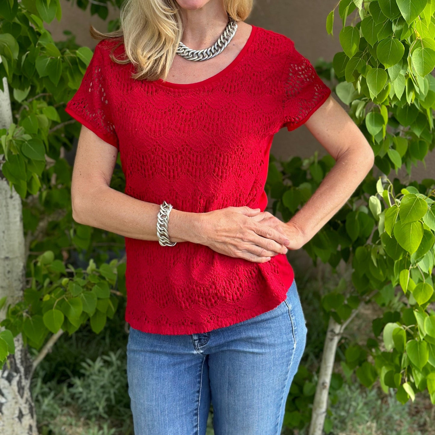 Vintage First Design Period William Spratling Silver Chain Bracelet - Turquoise & Tufa