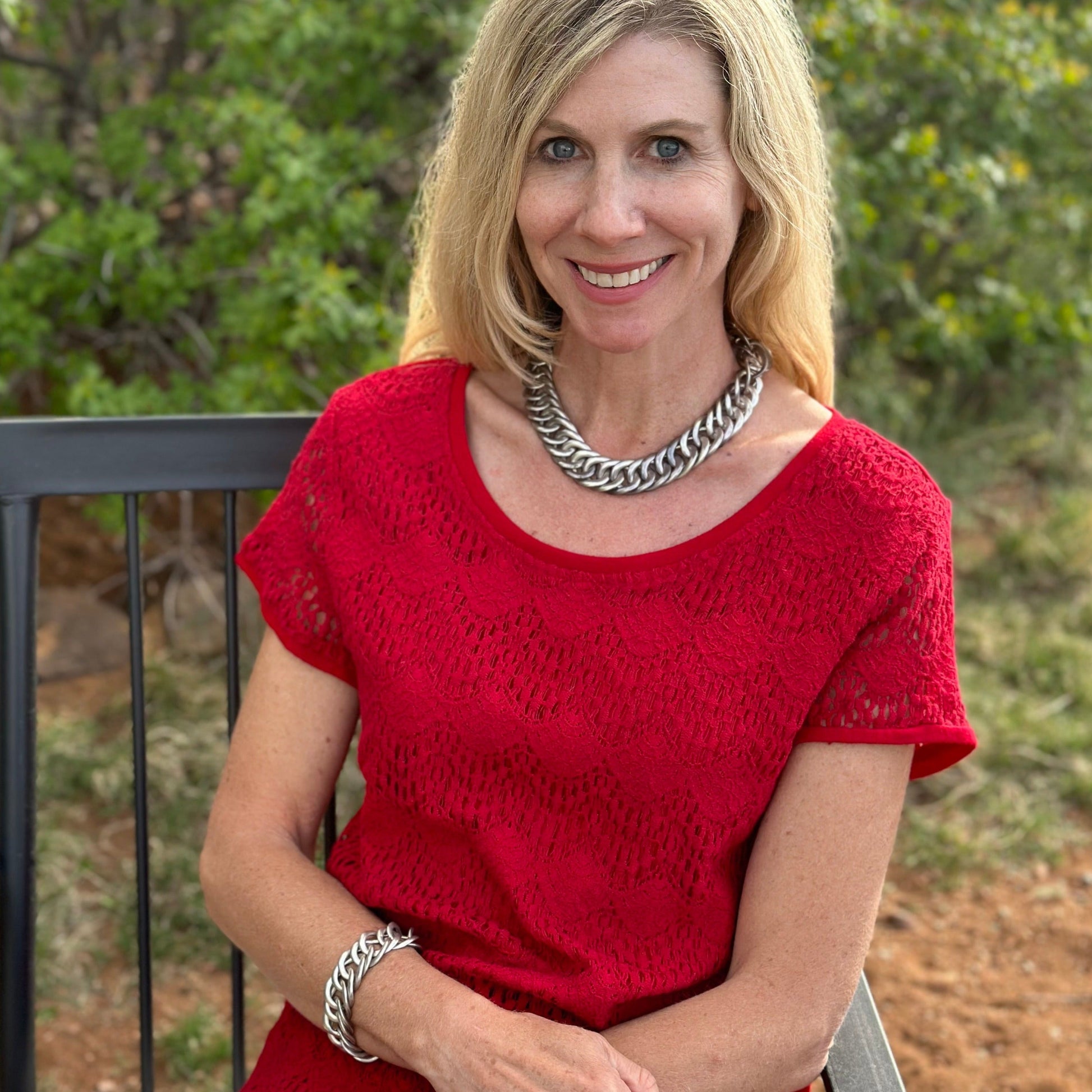 Vintage First Design Period William Spratling Silver Chain Bracelet - Turquoise & Tufa