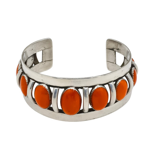 Vintage Frank Patania Sr. Coral Bracelet - Turquoise & Tufa