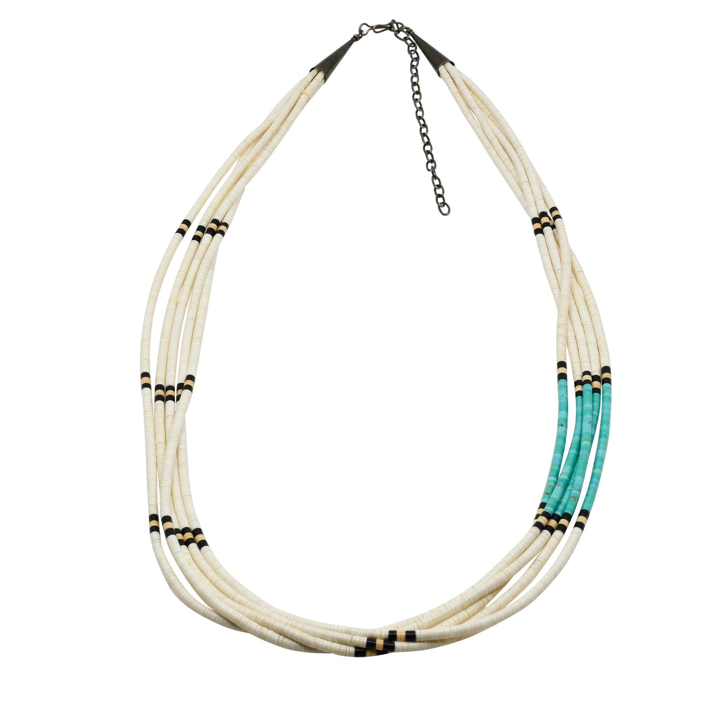 Vintage Heishi Necklace From Kewa Or Santo Domingo Pueblo - Turquoise & Tufa