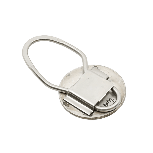 Vintage Hopi Overlay Katsina Keychain by Mark Tawahongva - Turquoise & Tufa