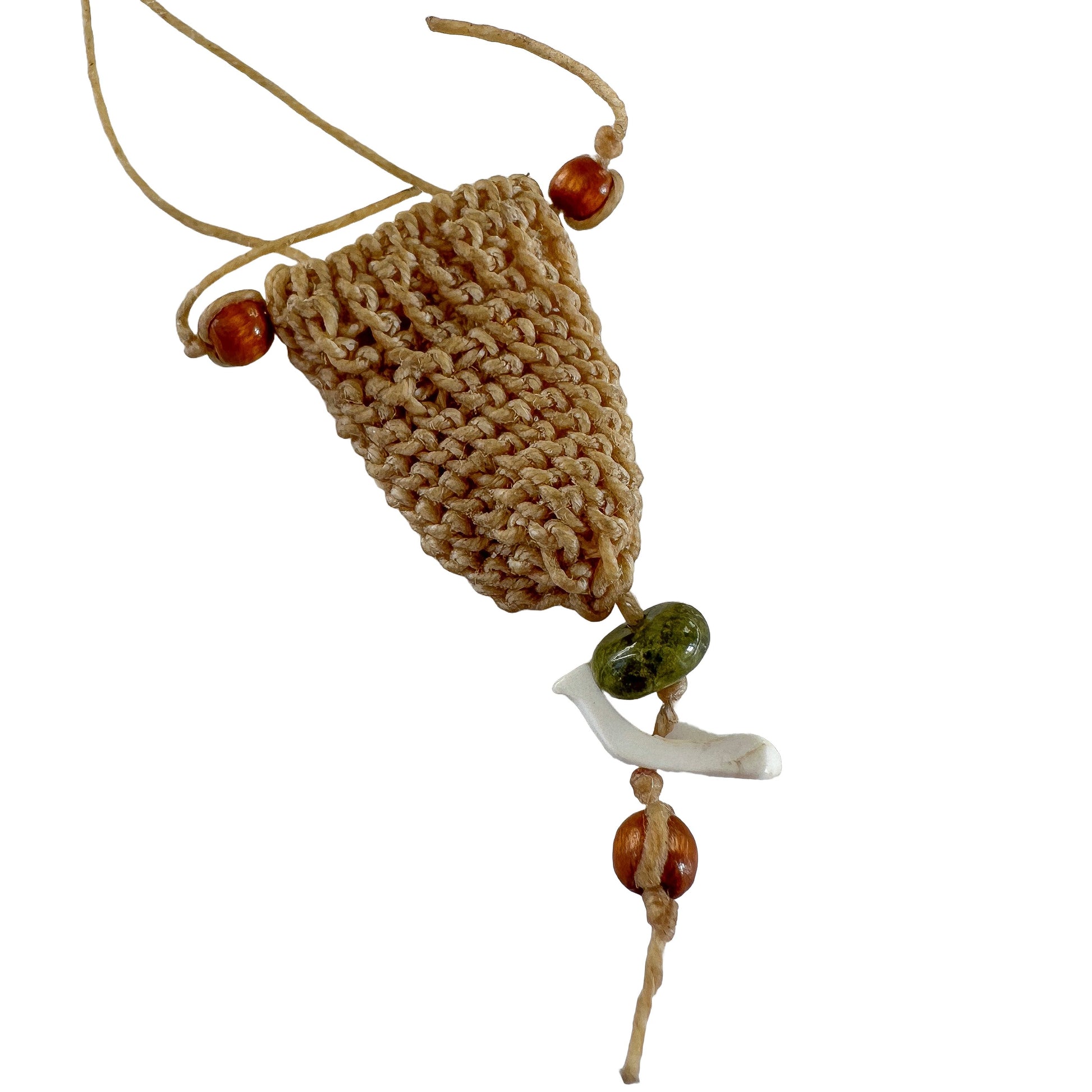 Vintage Northwest Coast Woven Basket Necklace - Turquoise & Tufa