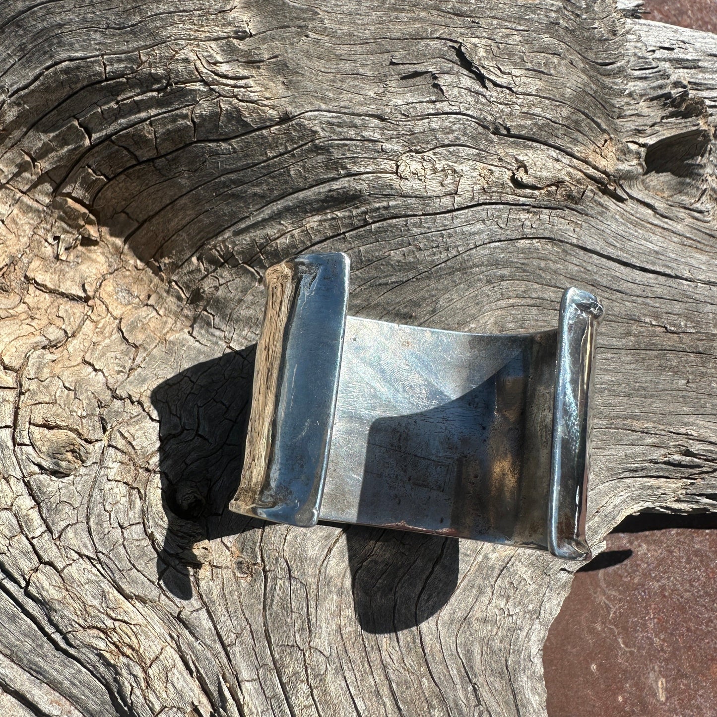 Vintage Pueblo Bracelet of Raised Geometric Turquoise Inlay - Turquoise & Tufa