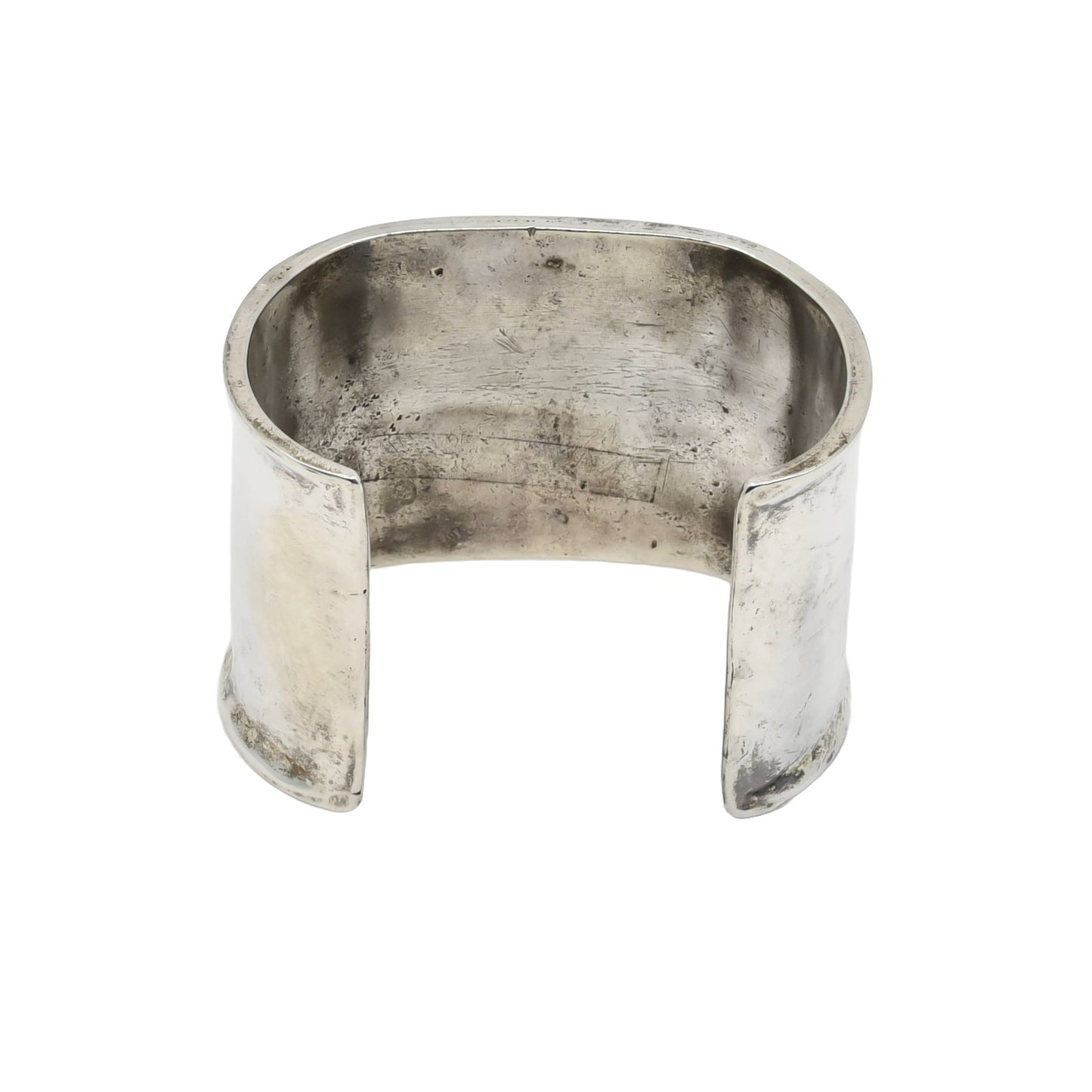 Vintage Pueblo Bracelet of Raised Geometric Turquoise Inlay - Turquoise & Tufa