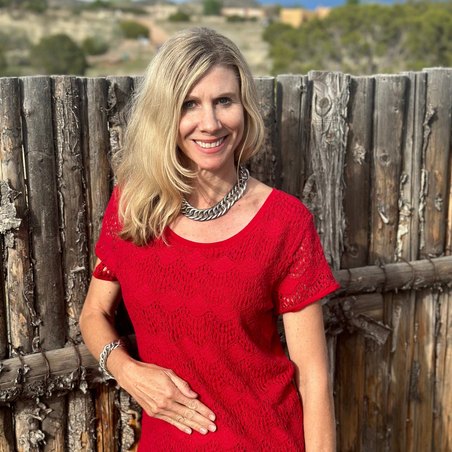 Vintage William Spratling Large Silver Chain Link Necklace - Turquoise & Tufa