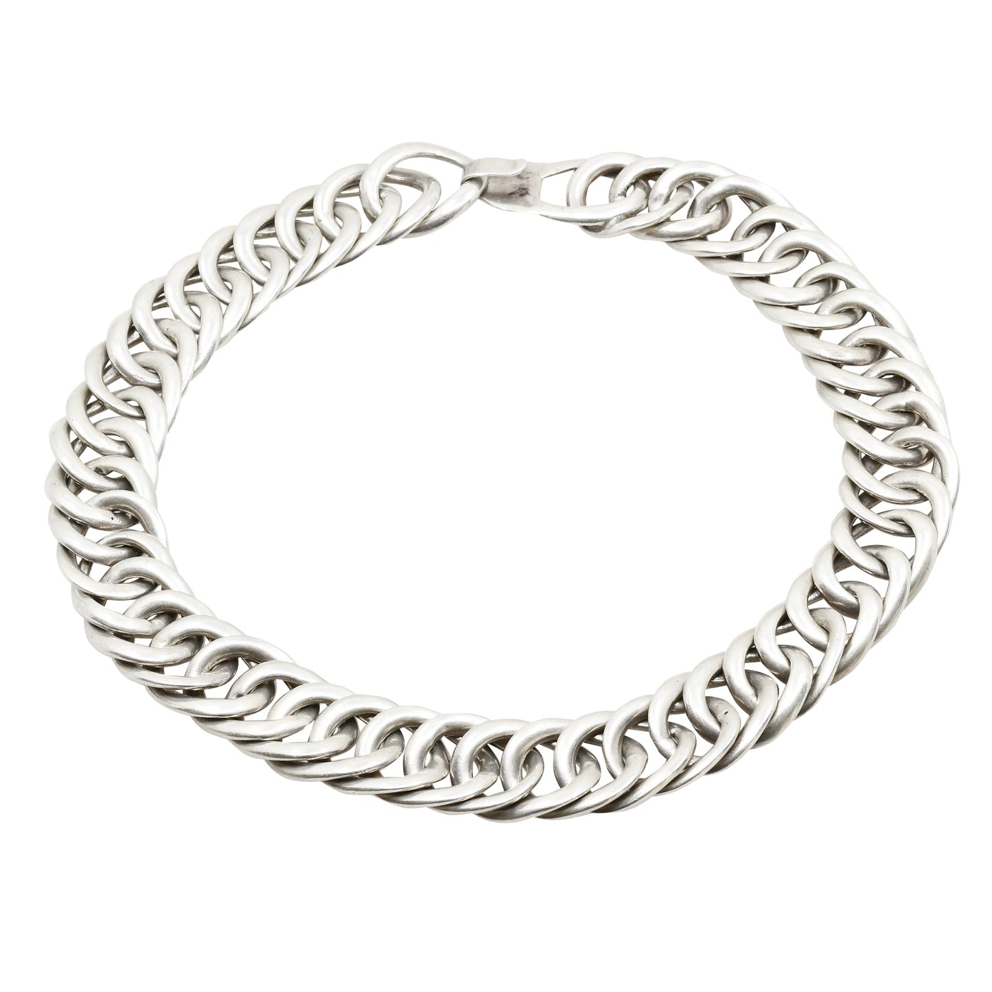 Vintage William Spratling Silver Necklace Medium Sized Links First Design Period - Turquoise & Tufa