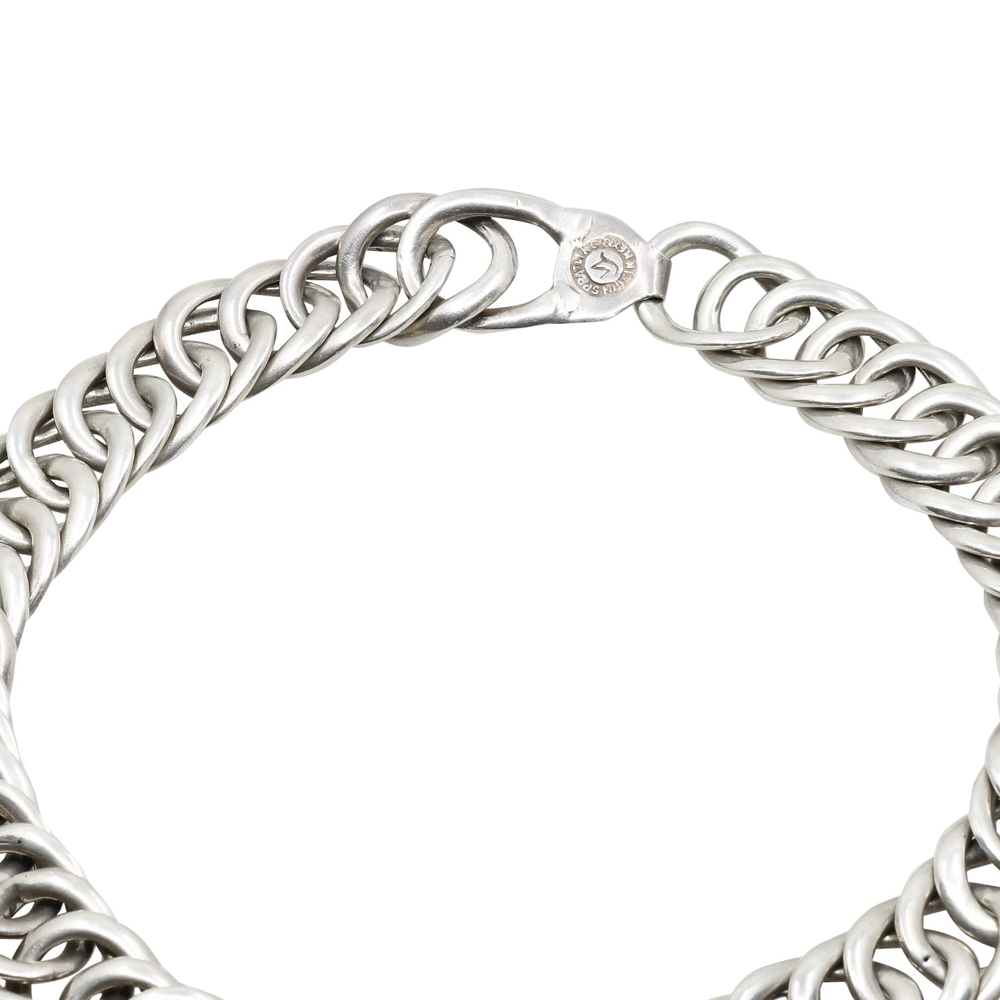 Vintage William Spratling Silver Necklace Medium Sized Links First Design Period - Turquoise & Tufa