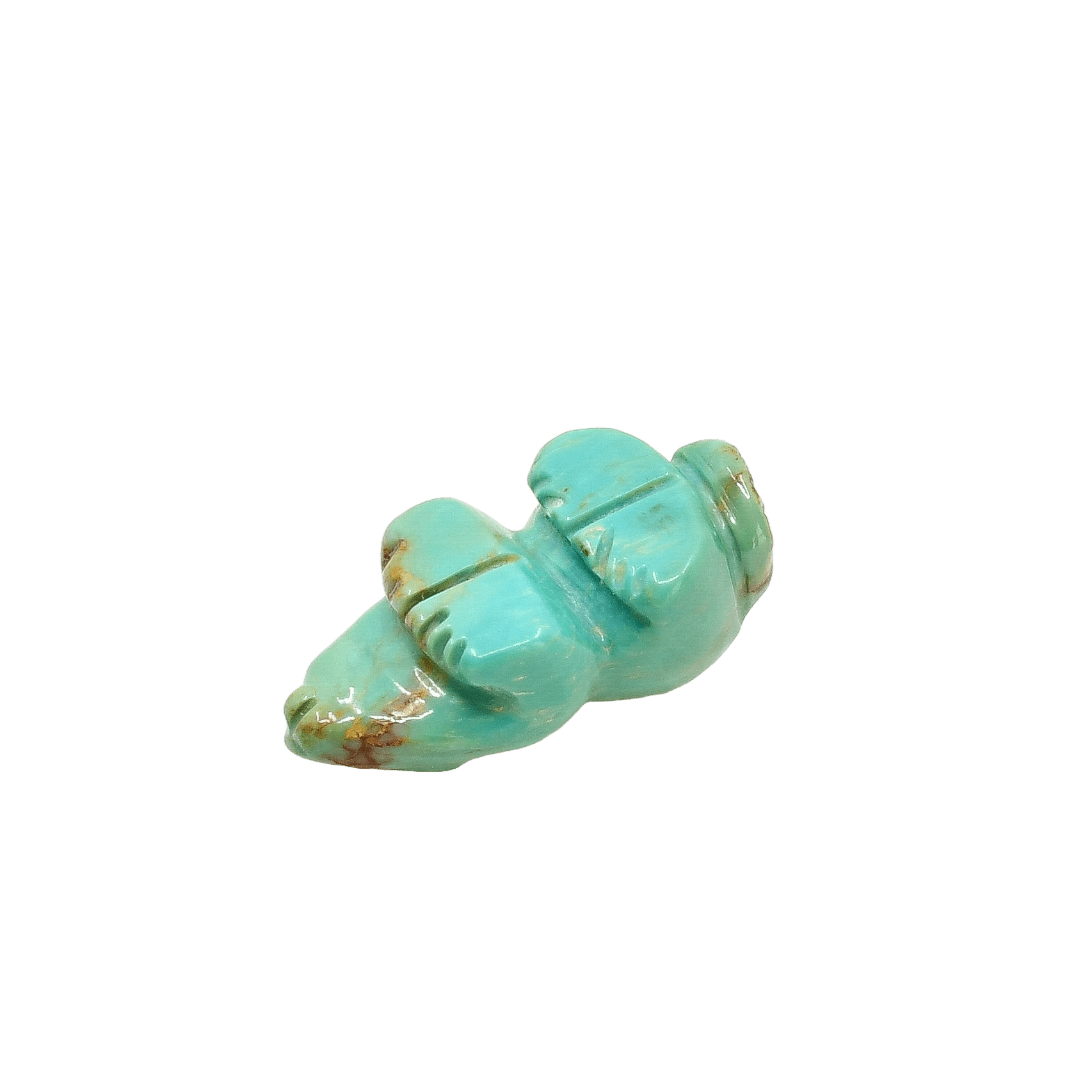 Vintage Zuni Beaver Fetish of Turquoise - Turquoise & Tufa