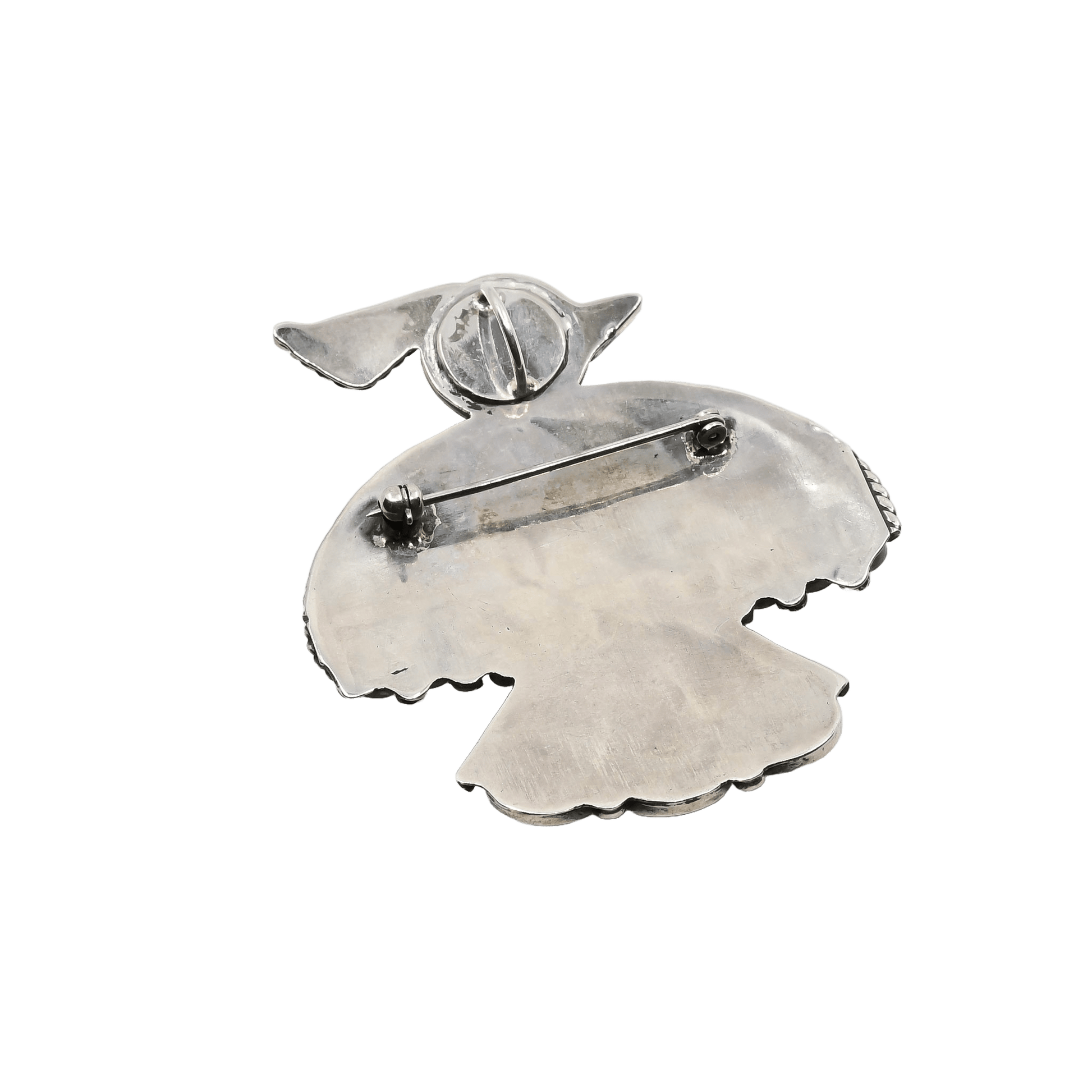 Vintage Zuni Inlay Thunderbird Pendant or Pin - Turquoise & Tufa