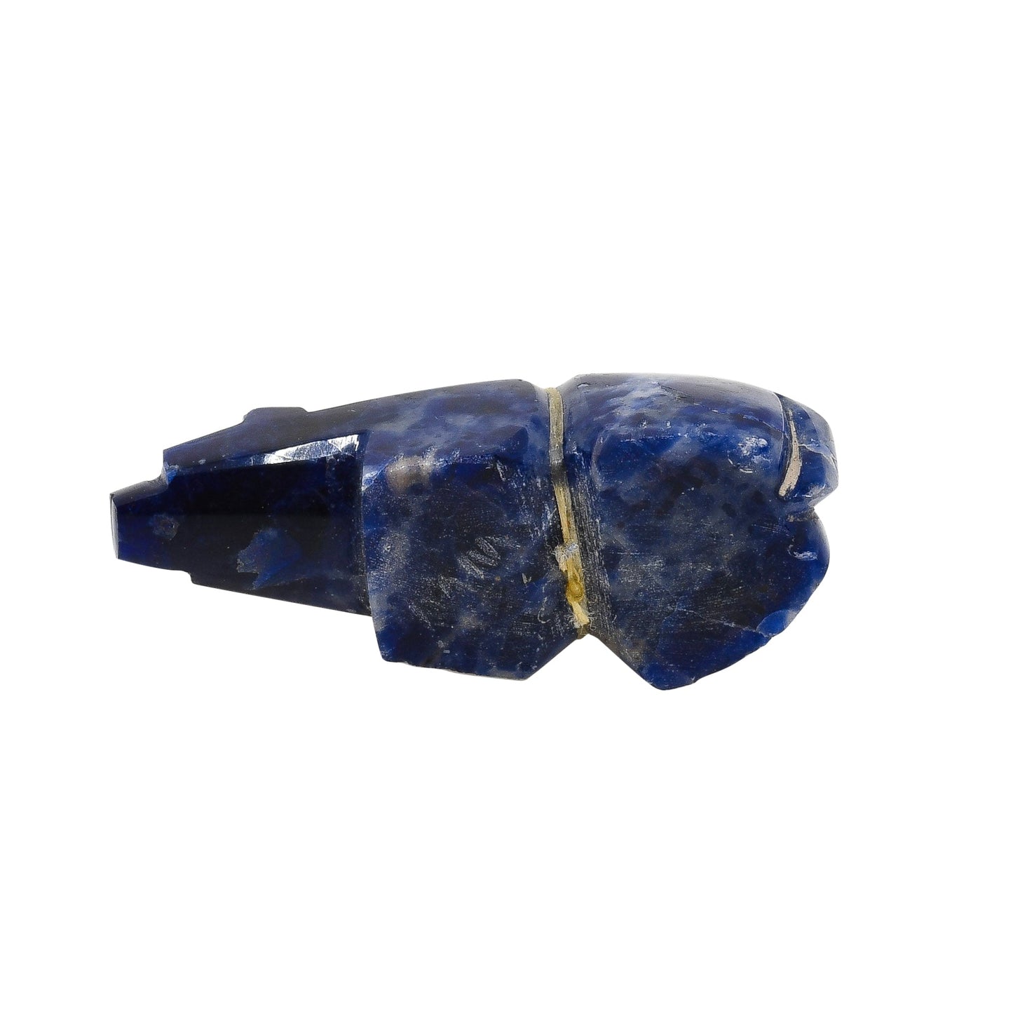 Zuni Bear Fetish Of Sodalite By Michael Mahooty - Turquoise & Tufa