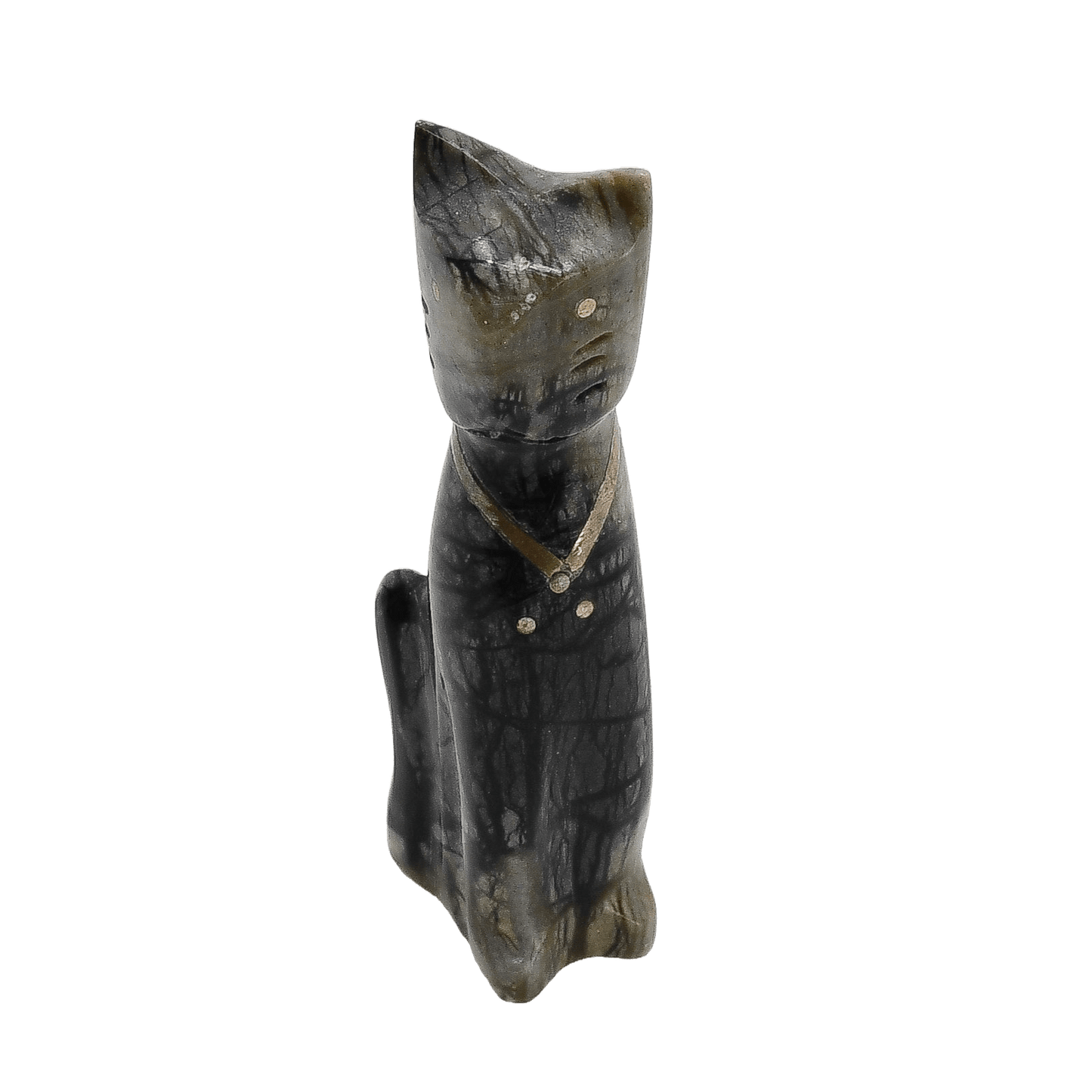 Zuni Cat Fetish By Kenny Chavez - Turquoise & Tufa