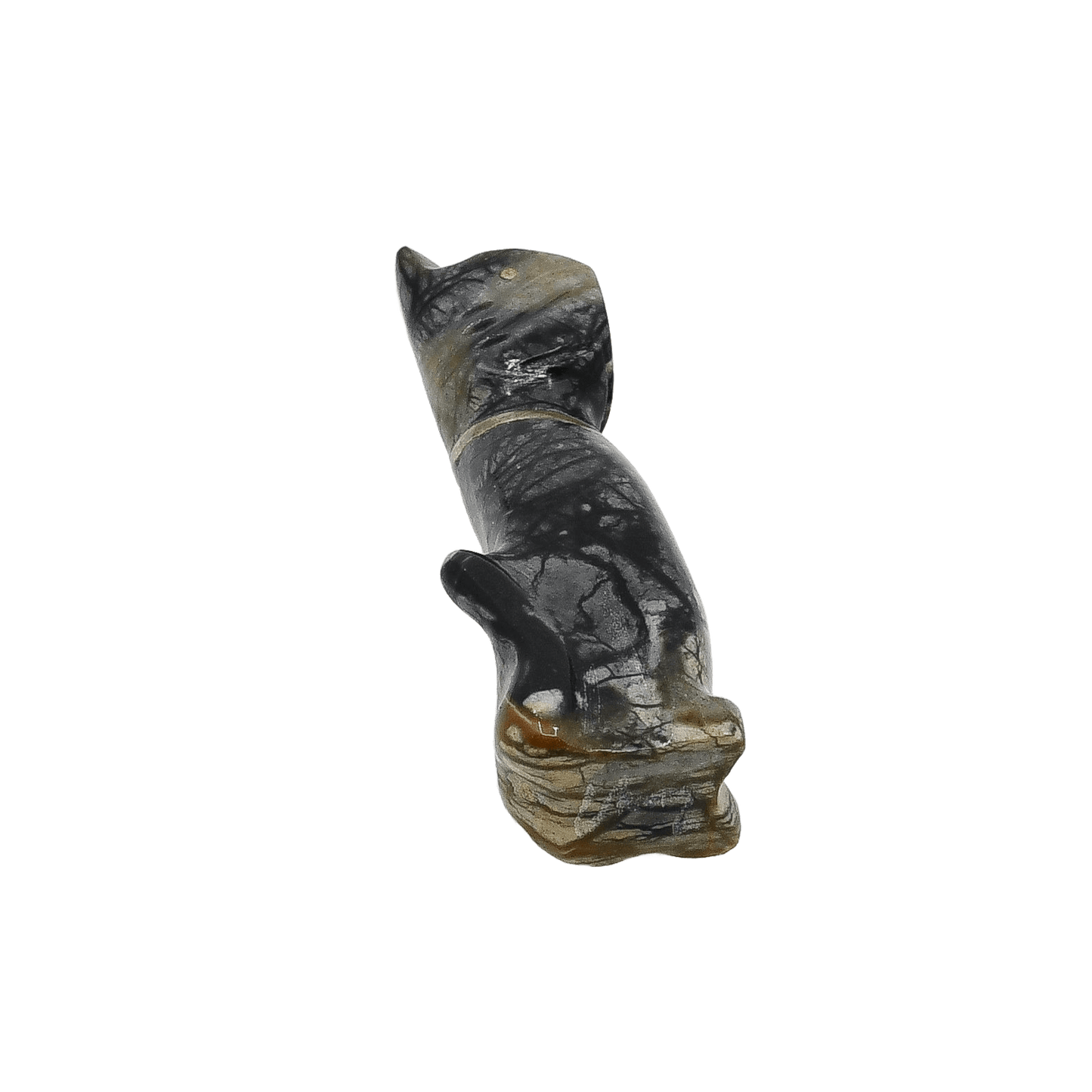 Zuni Cat Fetish By Kenny Chavez - Turquoise & Tufa