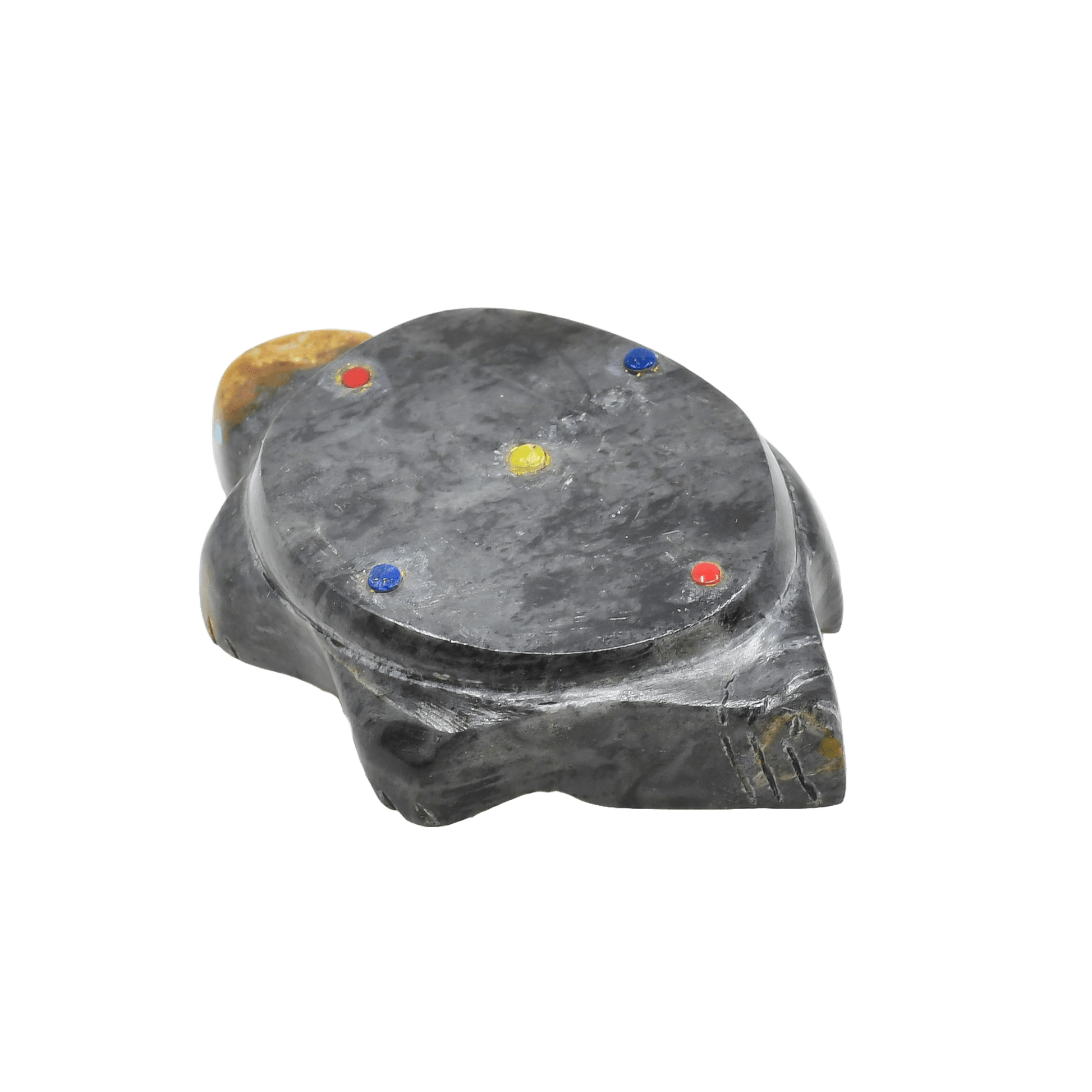 Zuni Inlaid Sea Turtle Fetish By Taylor Gia - Turquoise & Tufa