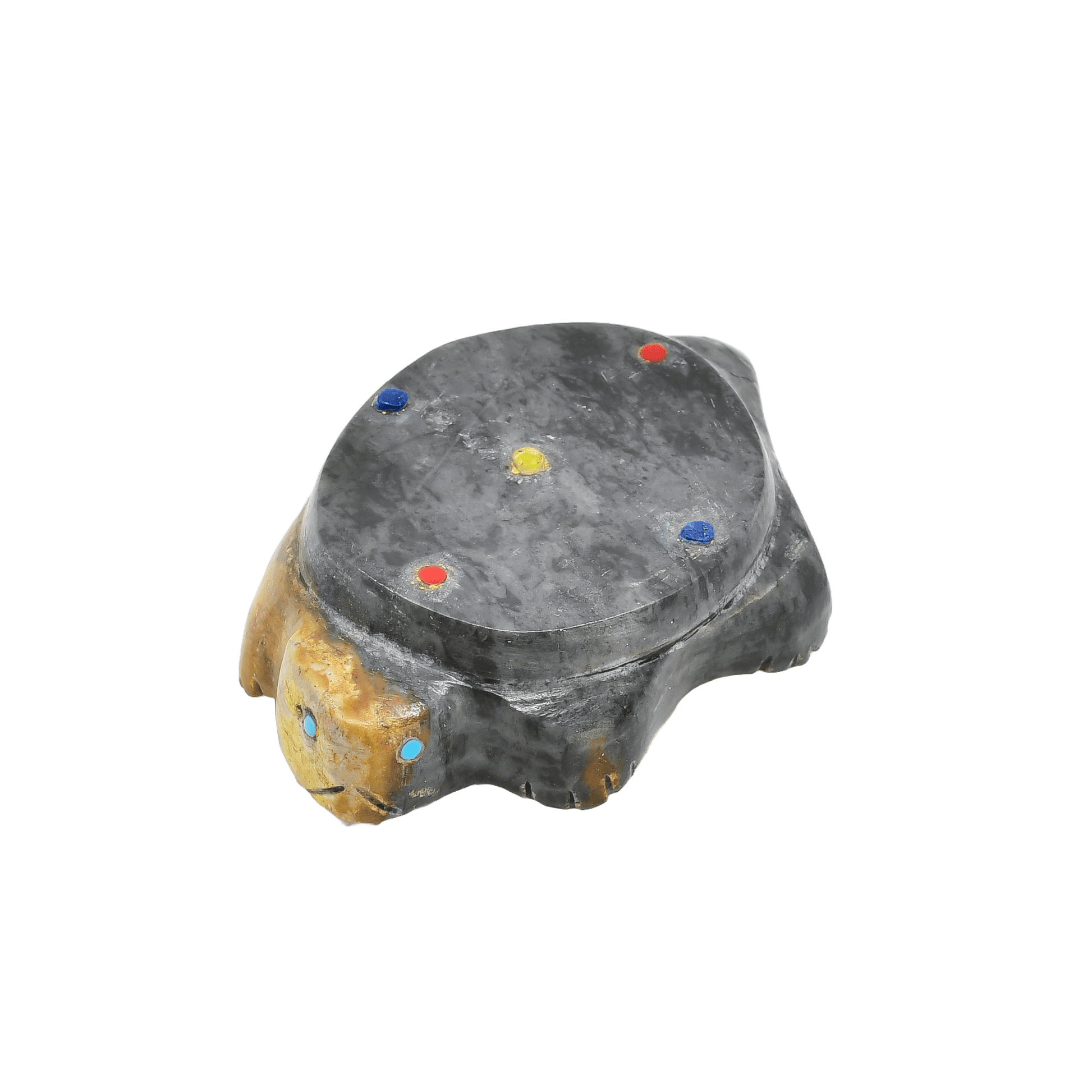 Zuni Inlaid Sea Turtle Fetish By Taylor Gia - Turquoise & Tufa