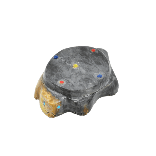 Zuni Inlaid Sea Turtle Fetish By Taylor Gia - Turquoise & Tufa