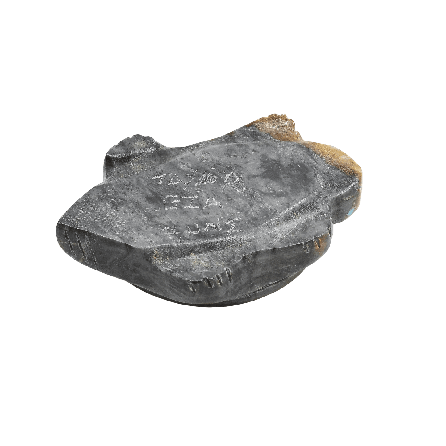 Zuni Inlaid Sea Turtle Fetish By Taylor Gia - Turquoise & Tufa