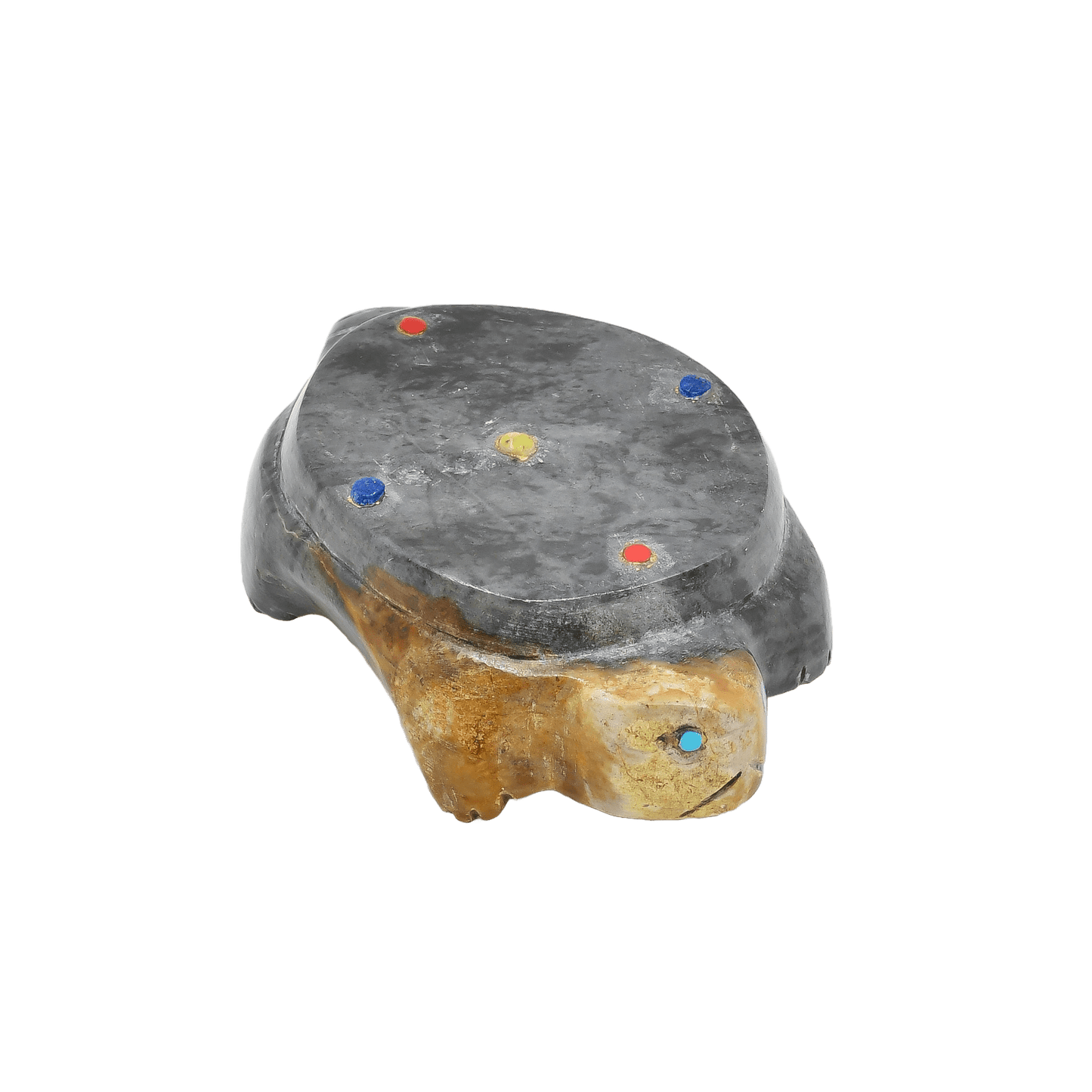 Zuni Inlaid Sea Turtle Fetish By Taylor Gia - Turquoise & Tufa