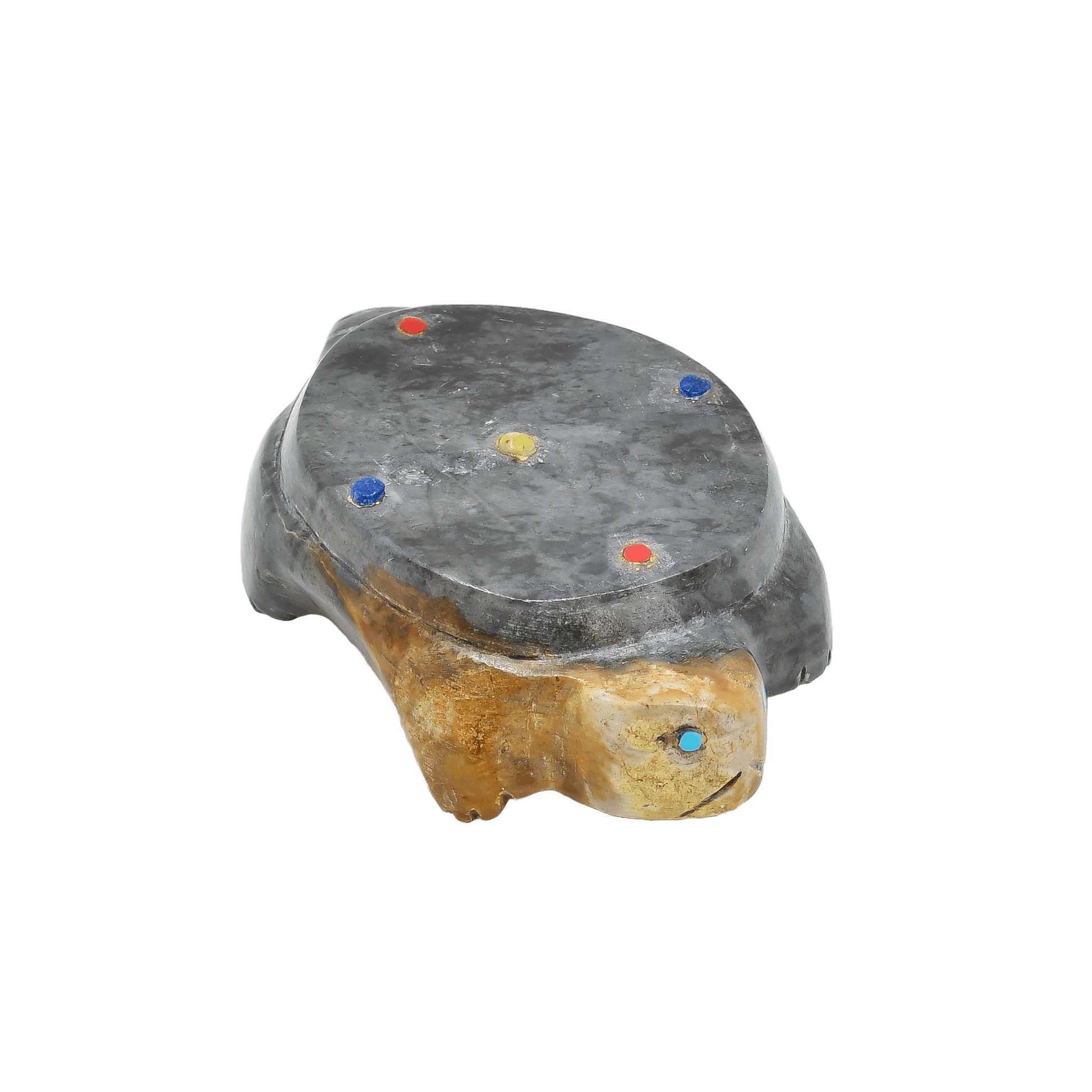 Zuni Inlaid Sea Turtle Fetish By Taylor Gia - Turquoise & Tufa