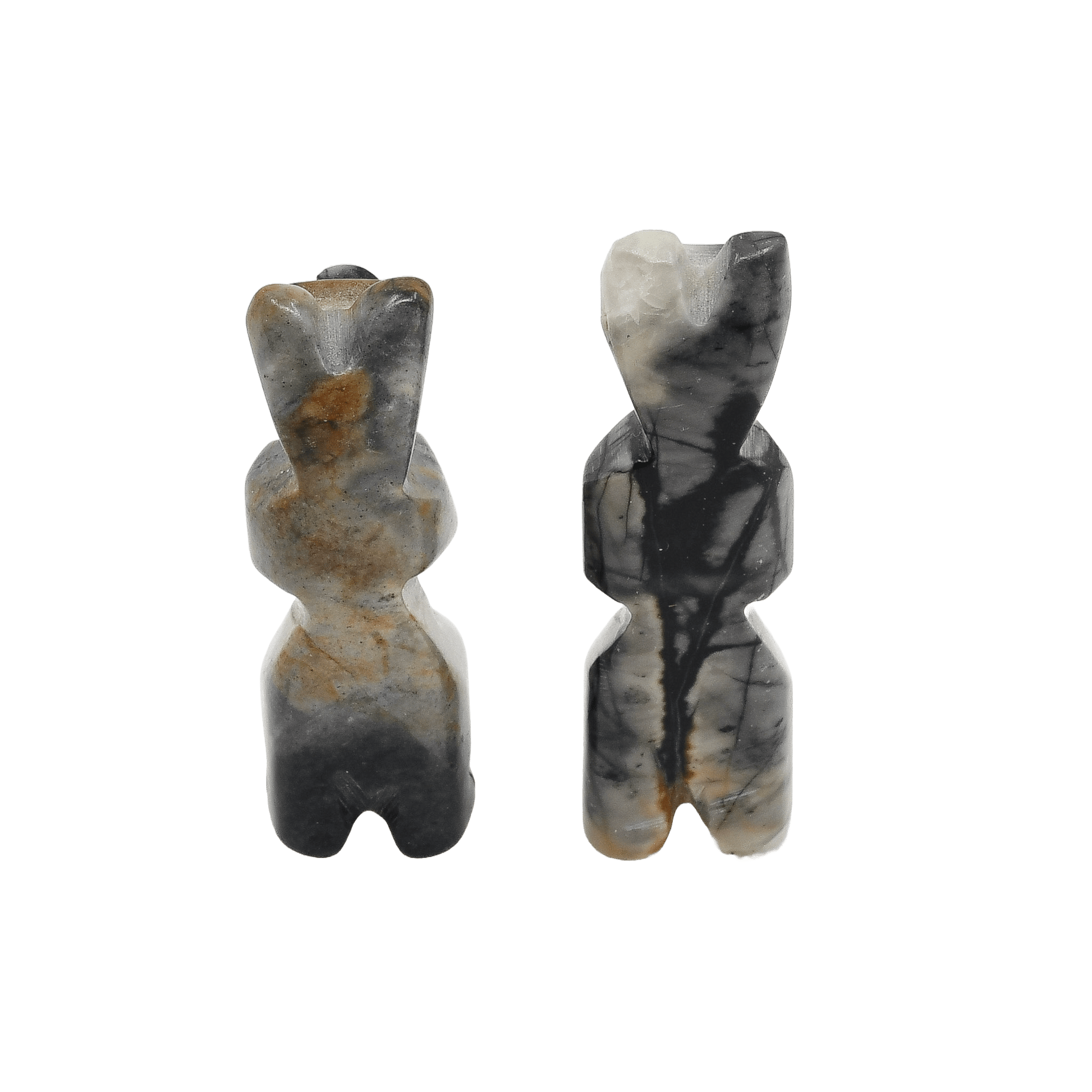 Zuni Standing Bear Fetish Brothers of Picasso Marble - Turquoise & Tufa