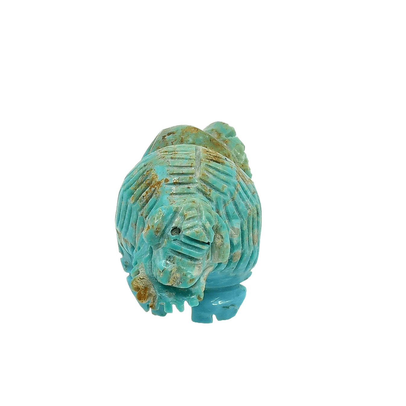 Zuni Turquoise Buffalo Fetish - Turquoise & Tufa