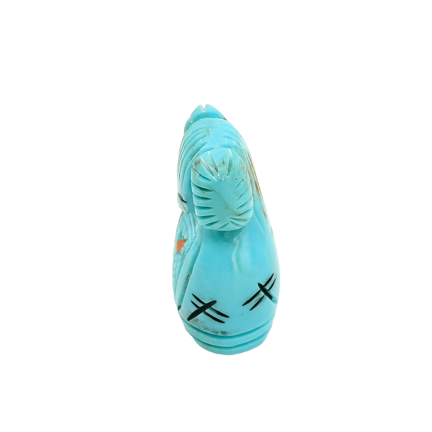 Zuni Turquoise Corn Maiden Fetish - Turquoise & Tufa