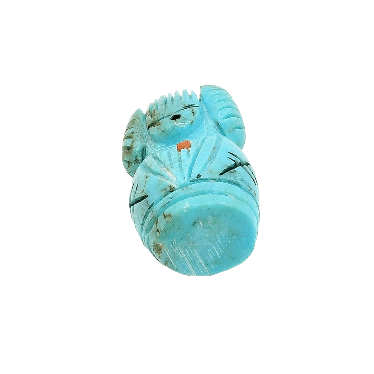 Zuni Turquoise Corn Maiden Fetish - Turquoise & Tufa