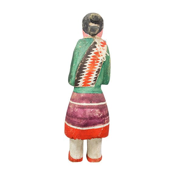 1940's Hopi Katsina of a Navajo Woman - Turquoise & Tufa