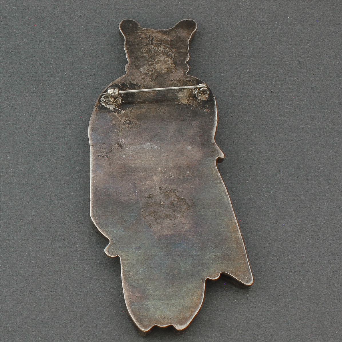 Large Vintage Zuni Inlay Pin of a Hopi Maiden