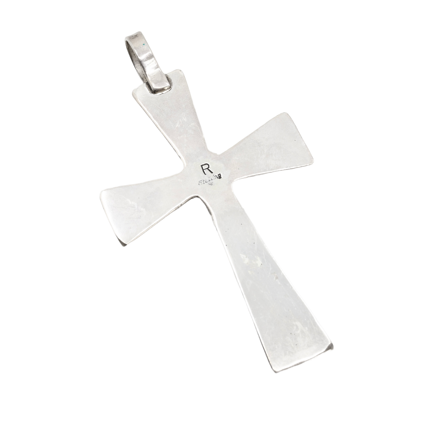 Large Navajo Tufa Cast Cross Pendant by Roger John