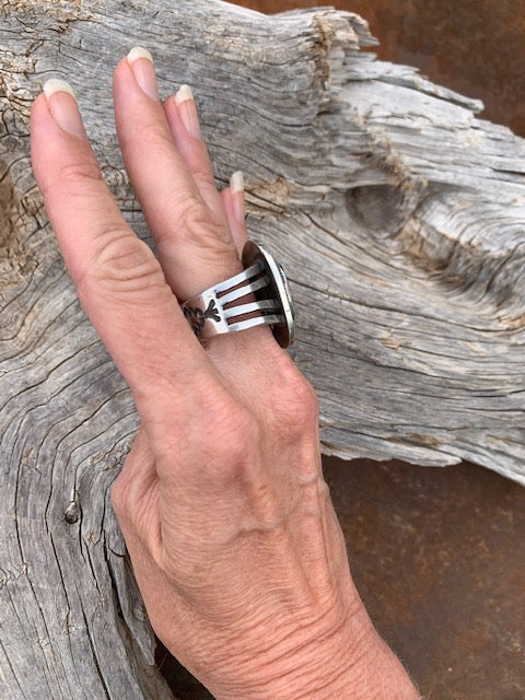 Tommy Jackson Ring of Apache Blue Turquoise
