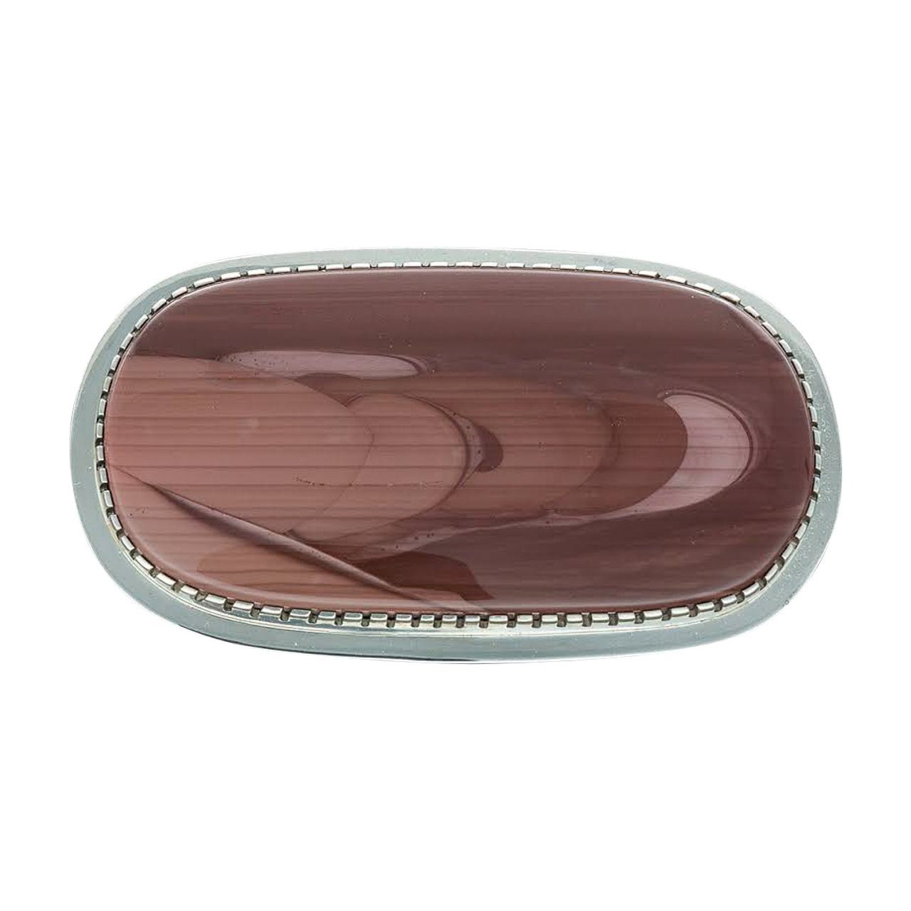 Contemporary Silver Belt Buckle by Gail Bird and Yazzie Johnson Set With Jasper - Turquoise & Tufa