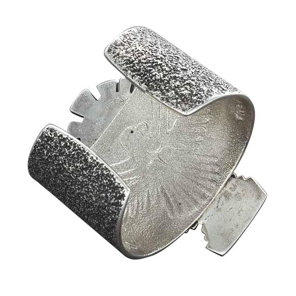 Darryl Dean Begay Bracelet Entitled The Messenger - Turquoise & Tufa
