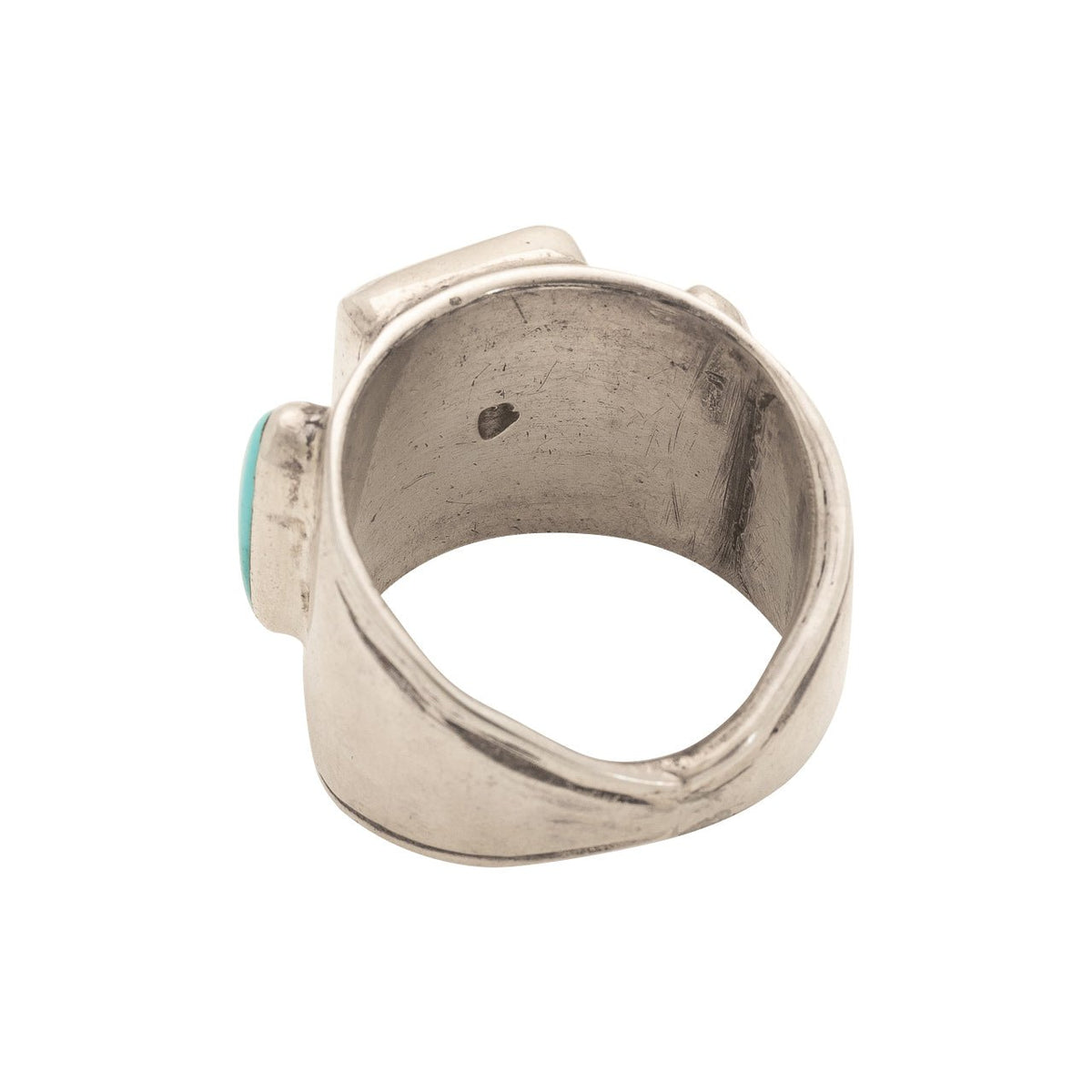 Greg Lewis Old Style Turquoise Ring - Turquoise & Tufa