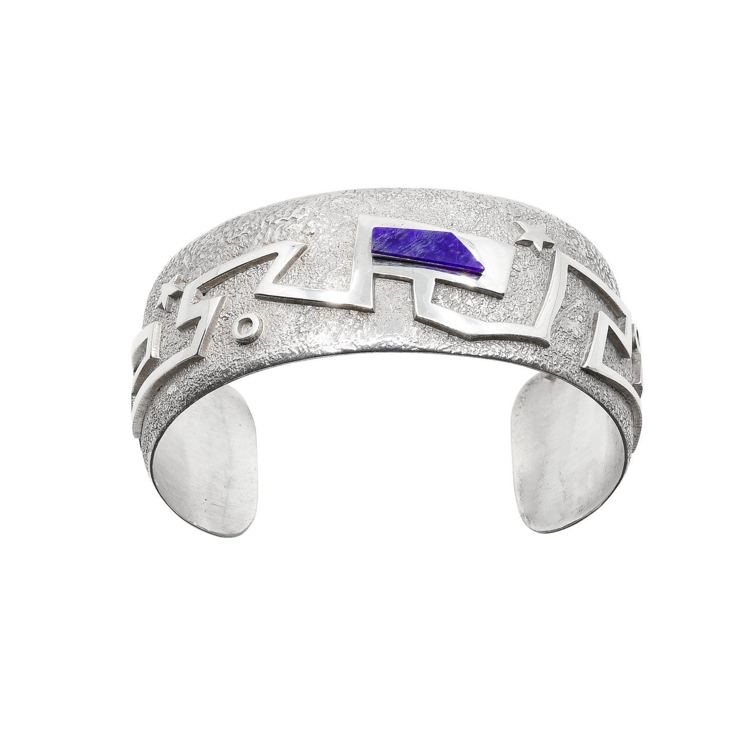 Hopi Phillip Sekaquaptewa Bracelet of Silver and Sugilite - Turquoise & Tufa