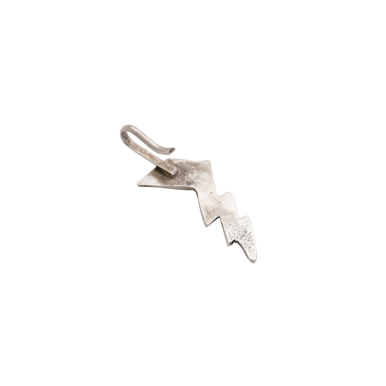 Ira Custer Pendant of Tufa Cast Silver Lightning Bolt - Turquoise & Tufa